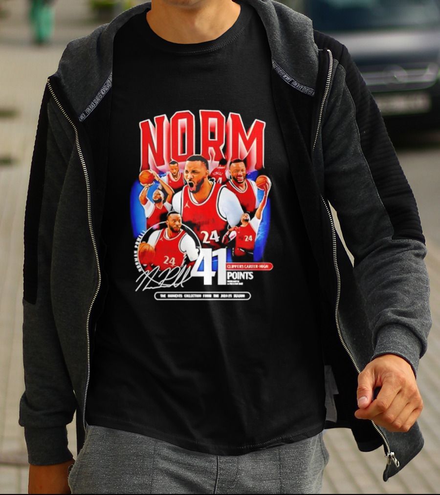 Clippers Norman Powell 24 Clippers Career High Signature 41 Points T-Shirt