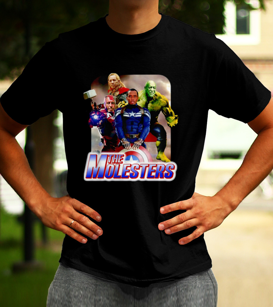 The Molesters Avengers Parody 2025 Captain America Iron Man Thor Hulk T-Shirt
