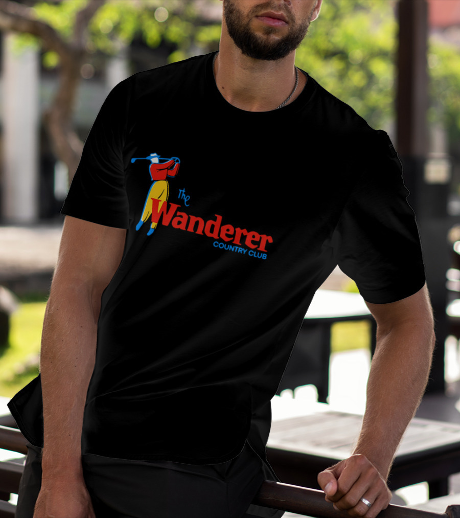 The Wanderer Country Club Golfer Swing Illustration T-Shirt