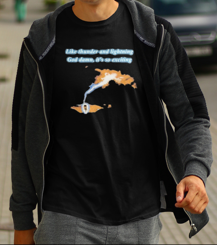 Thin Lizzy Like Thunder And Lightning God Damn It’s So Exciting Iconic Album Reference T-Shirt