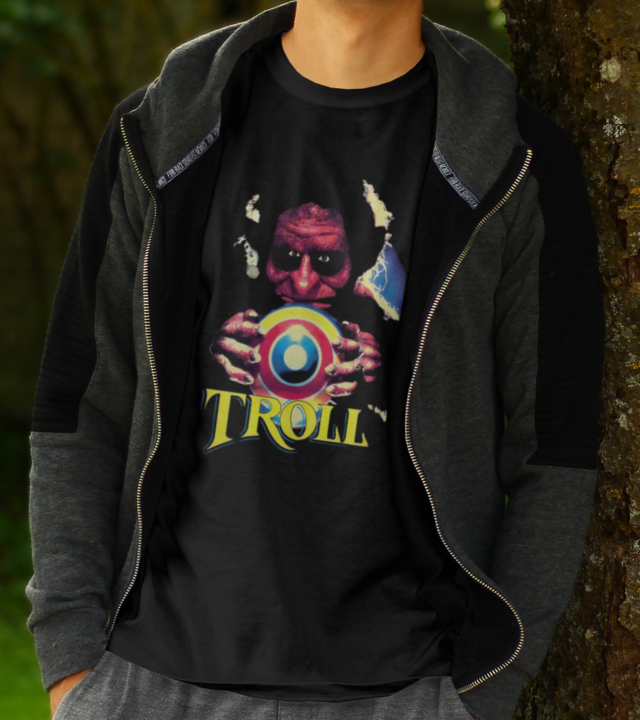 Troll Creepy Character Holding Colorful Orb T-Shirt