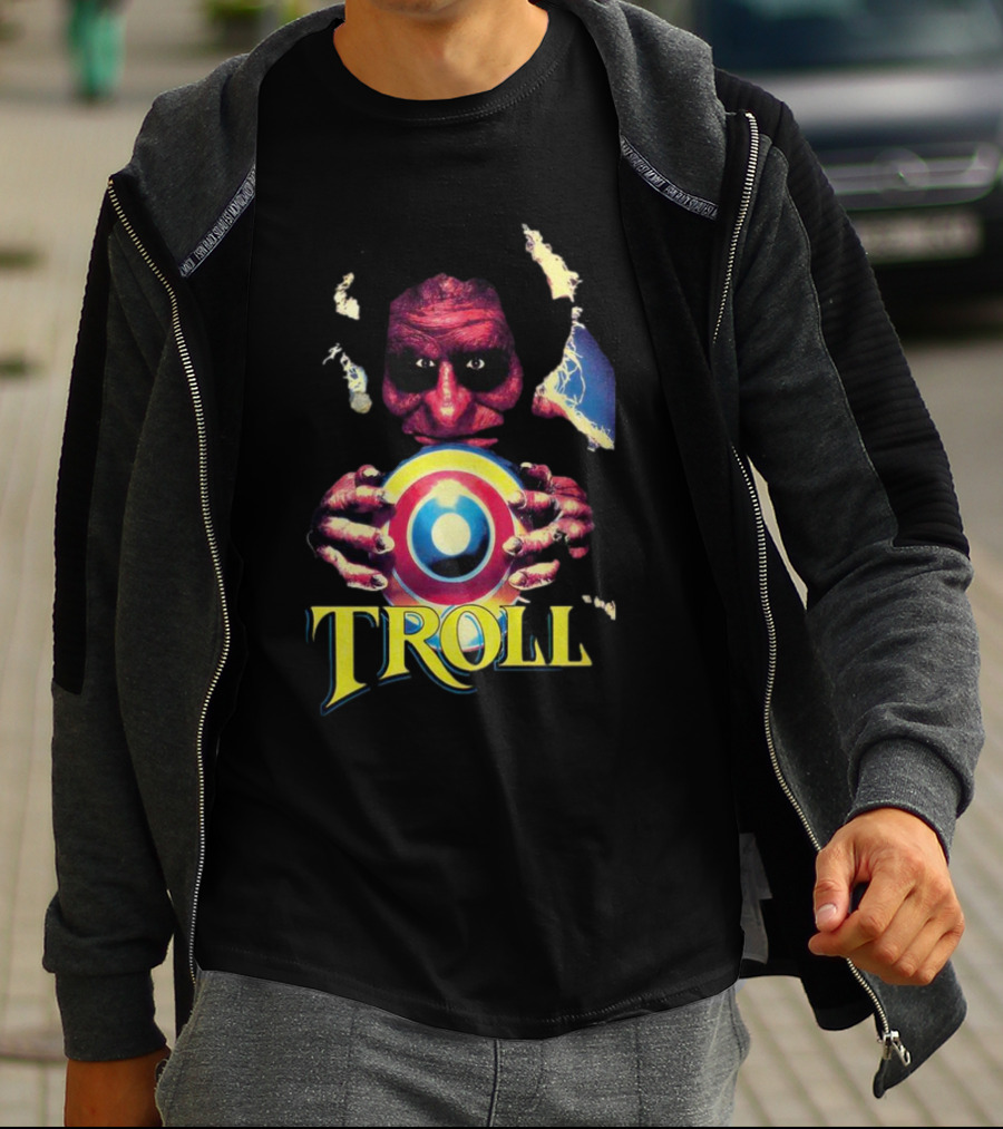 Troll Creepy Character Holding Colorful Orb T-Shirt