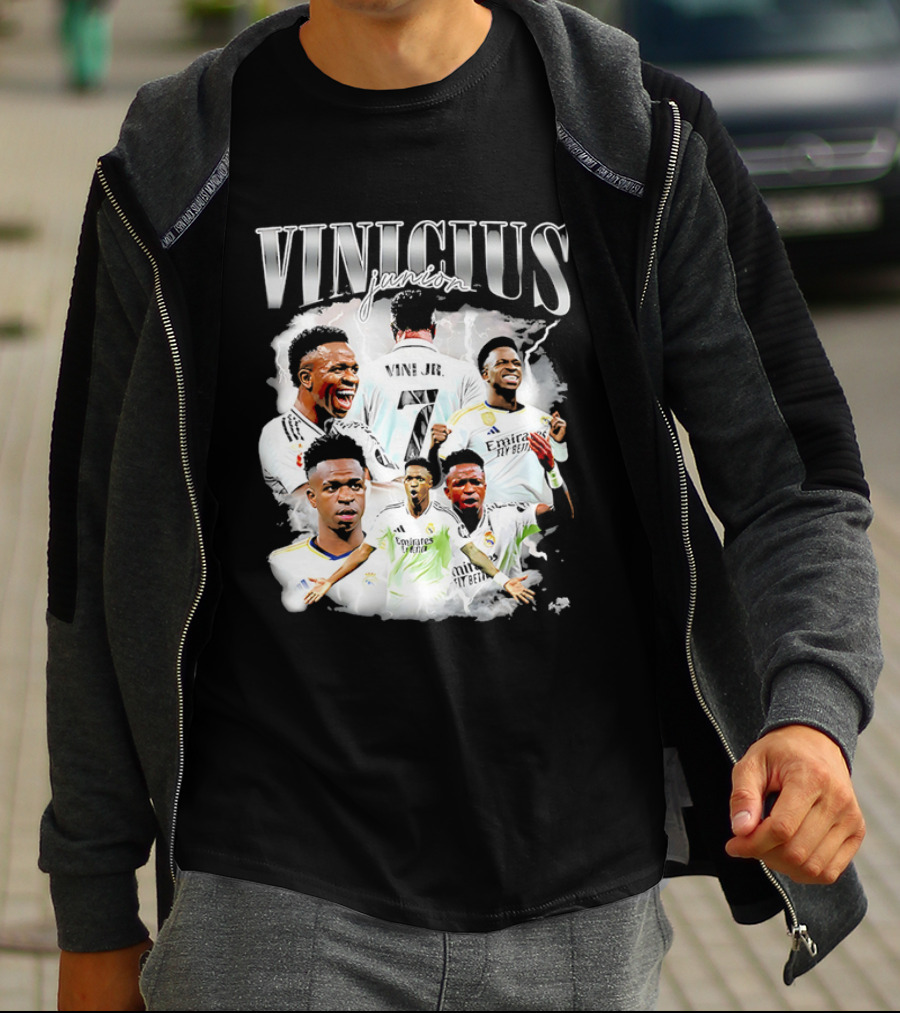 Vinicius Junior Real Madrid Footballer Montage T-Shirt