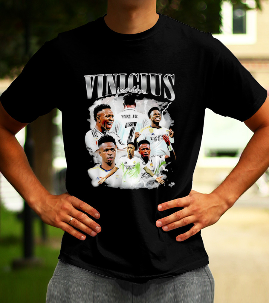 Vinicius Junior Real Madrid Footballer Montage T-Shirt