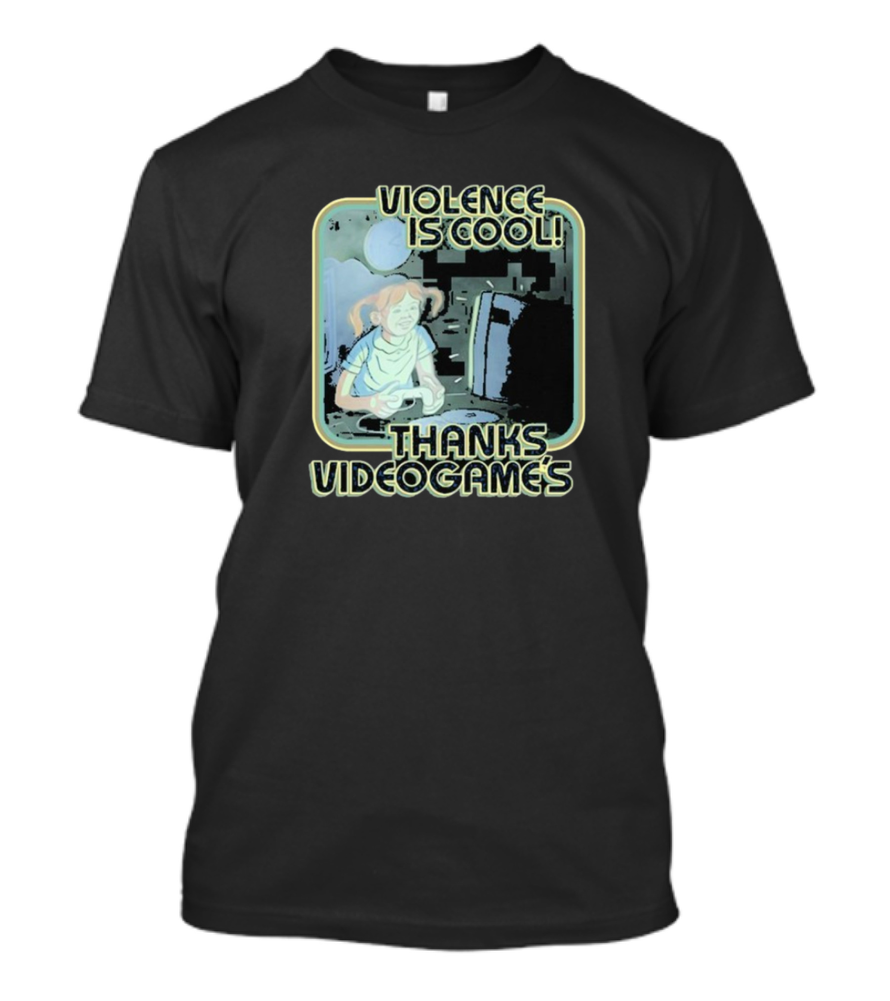 Violence Is Cool Thanks Videogame's Retro Gamer Moonlight Adventure T-Shirt