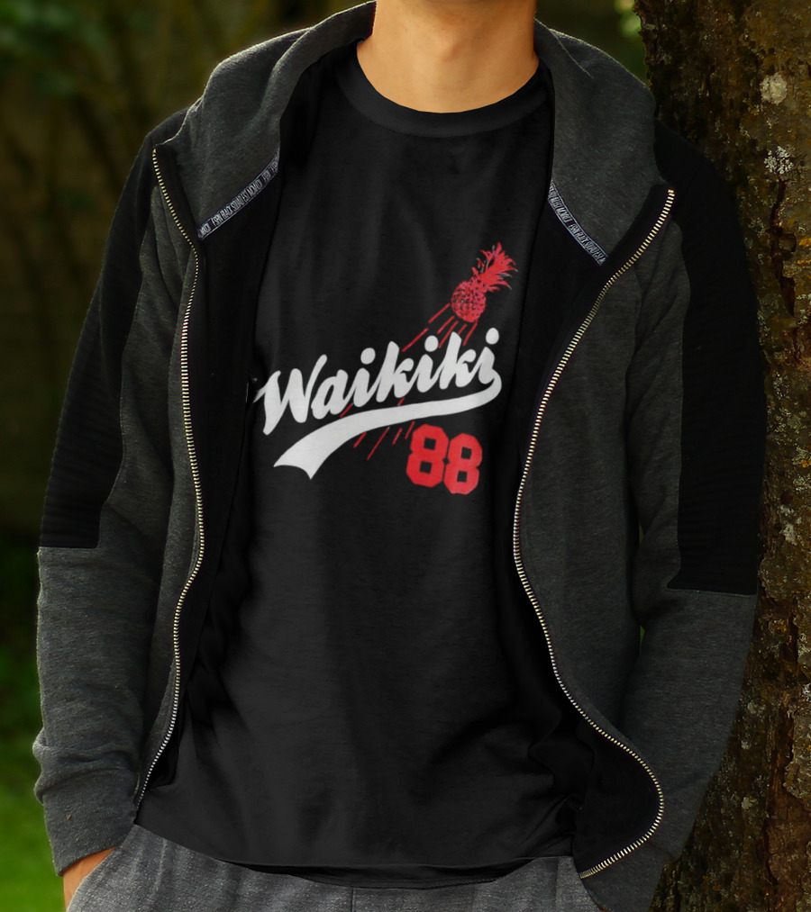 Waikiki 88 Los Angeles Dodgers Pineapple Baseball Graphic T-Shirt