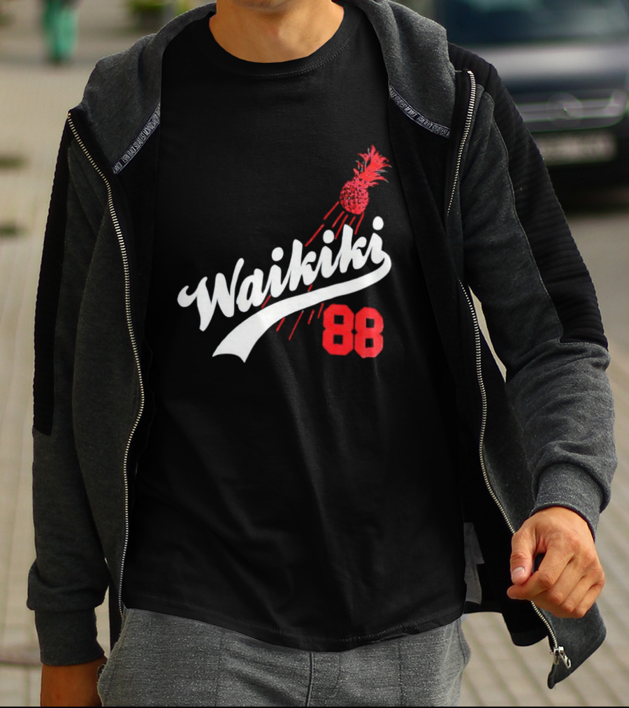 Waikiki 88 Los Angeles Dodgers Pineapple Baseball Graphic T-Shirt