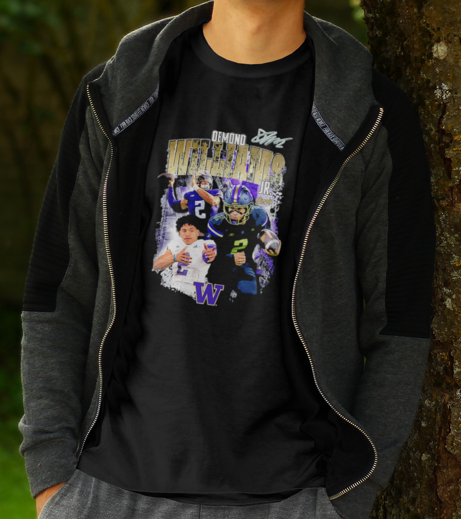 Demond Williams Jr. Washington Huskies Football W Logo T-Shirt