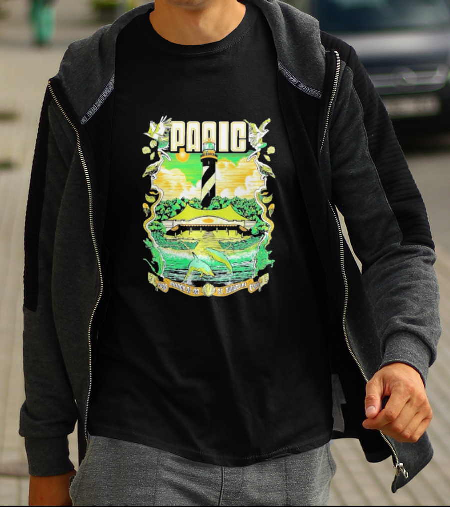 Widespread Panic 2025 St Augustine Lighthouse Dolphins March 21-23 T-Shirt