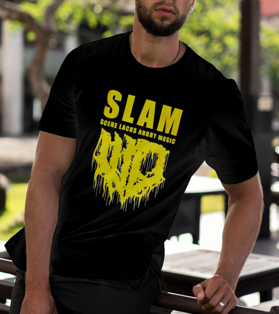 Slam Scene Lacks Angry Music Dripping Graphic T-Shirt