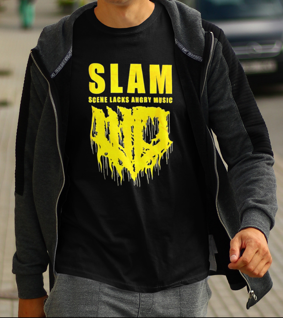 Slam Scene Lacks Angry Music Dripping Graphic T-Shirt