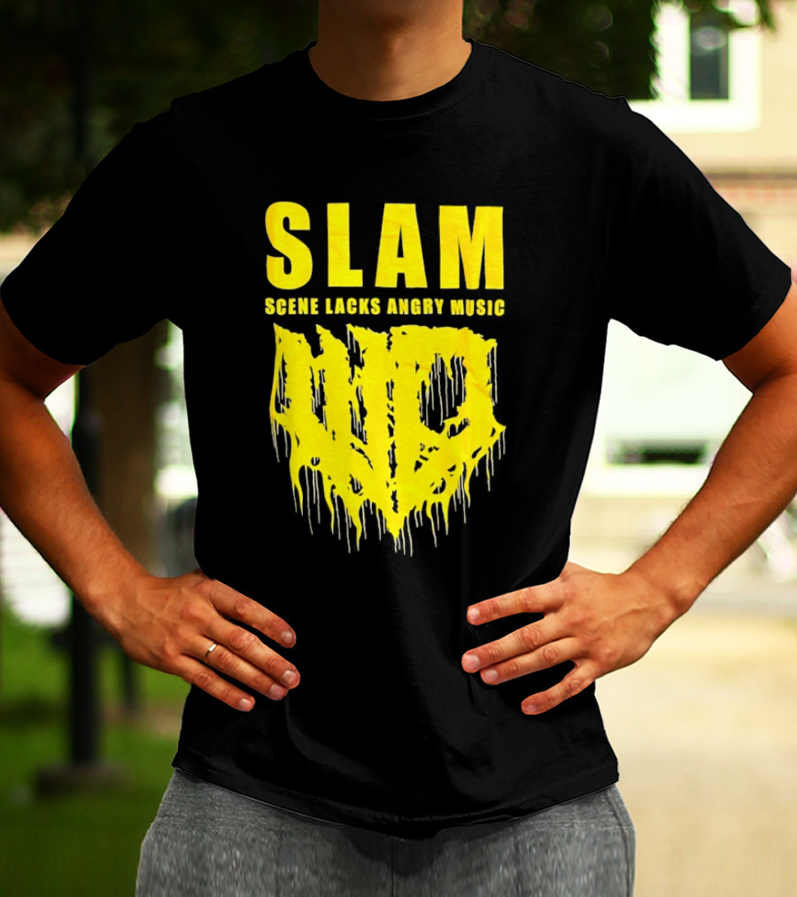 Slam Scene Lacks Angry Music Dripping Graphic T-Shirt
