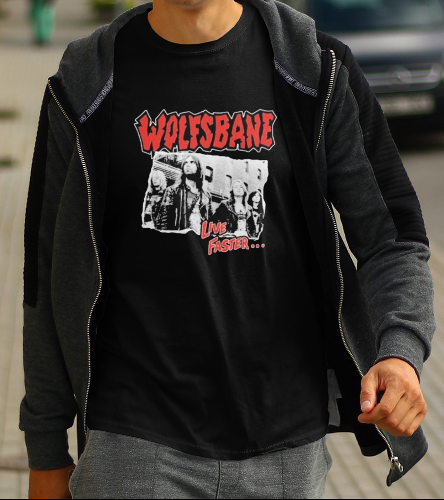 Wolfsbane Live Faster I Was There Photo Collage T-Shirt