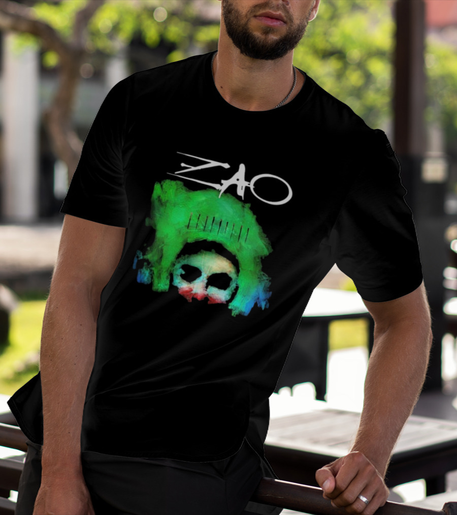 Zao Splinter Shards Green Skull Art T-Shirt