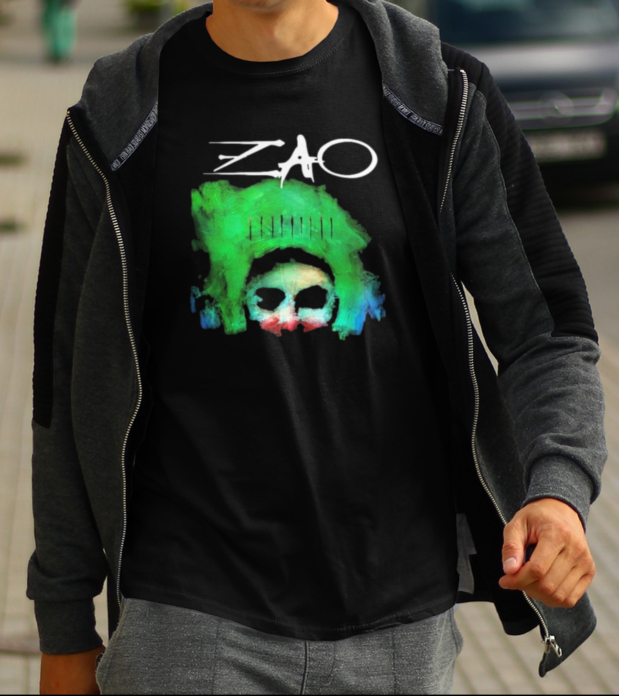 Zao Splinter Shards Green Skull Art T-Shirt