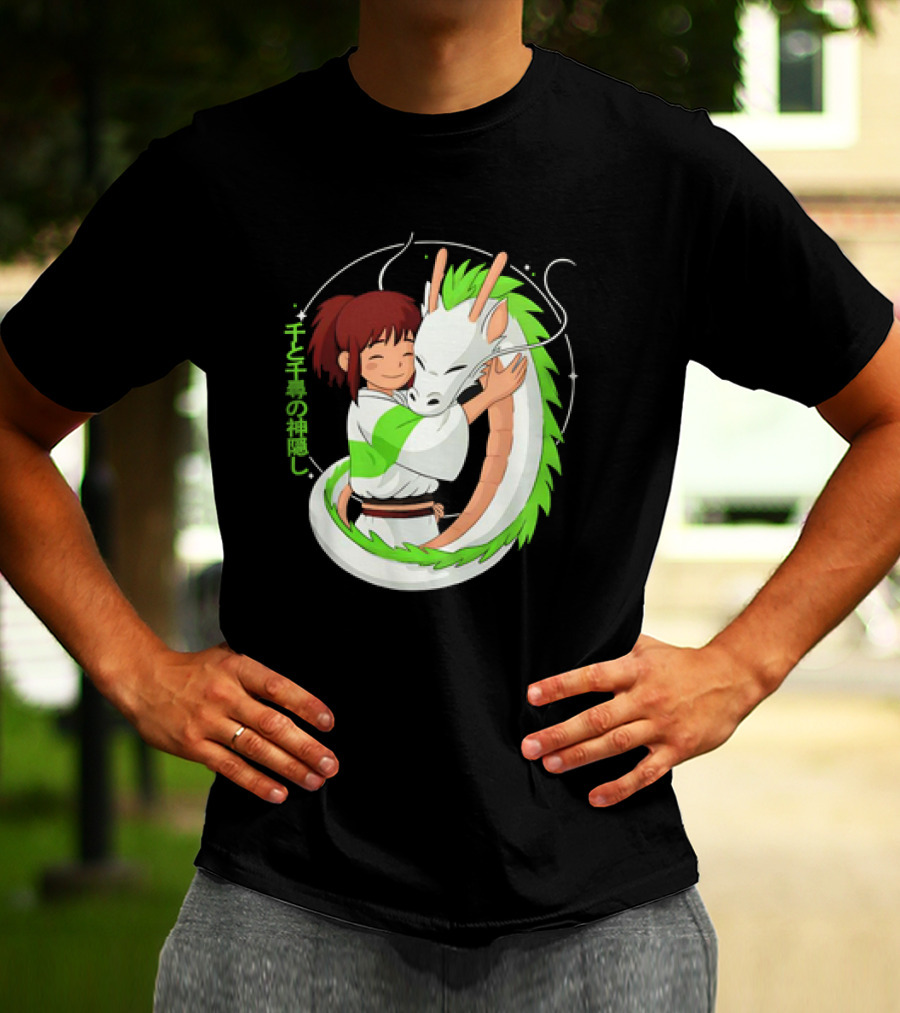 Spirited Away Haku And Chihiro Hug Embrace T-Shirt