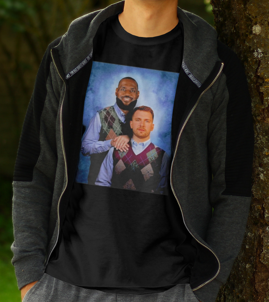 Step Brothers Luka Doncic Lebron James Argyle Sweater Duo T-Shirt