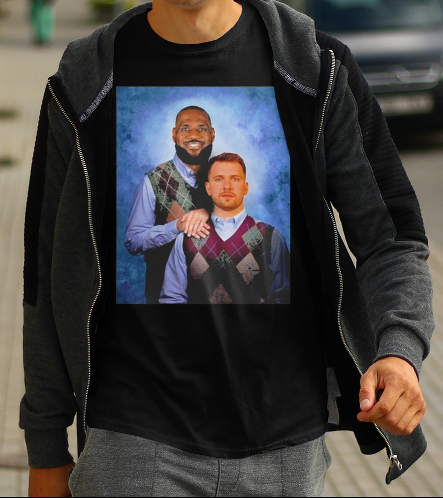 Step Brothers Luka Doncic Lebron James Argyle Sweater Duo T-Shirt