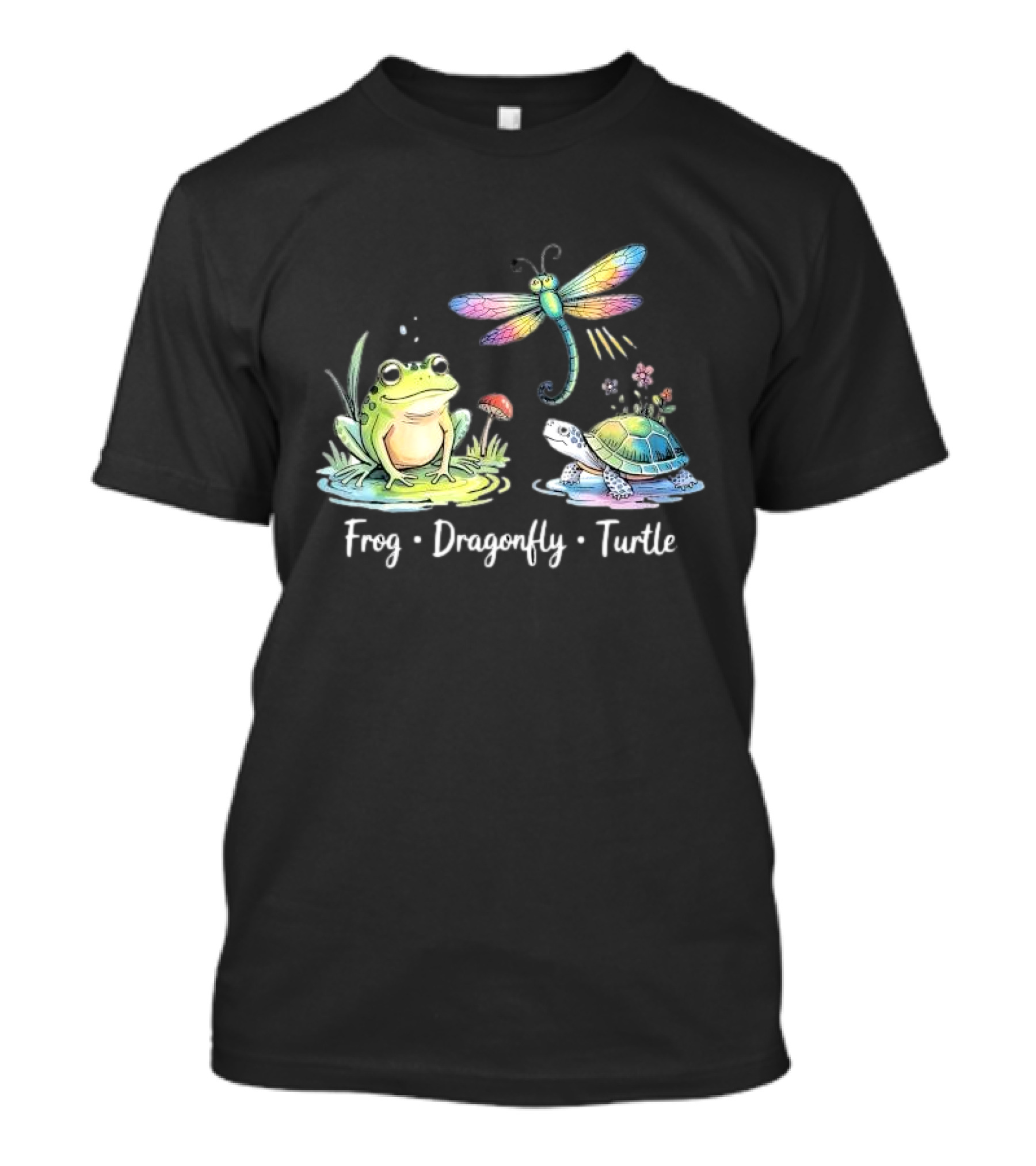 Frog Dragonfly Turtle Subtle Political Humor T-Shirt