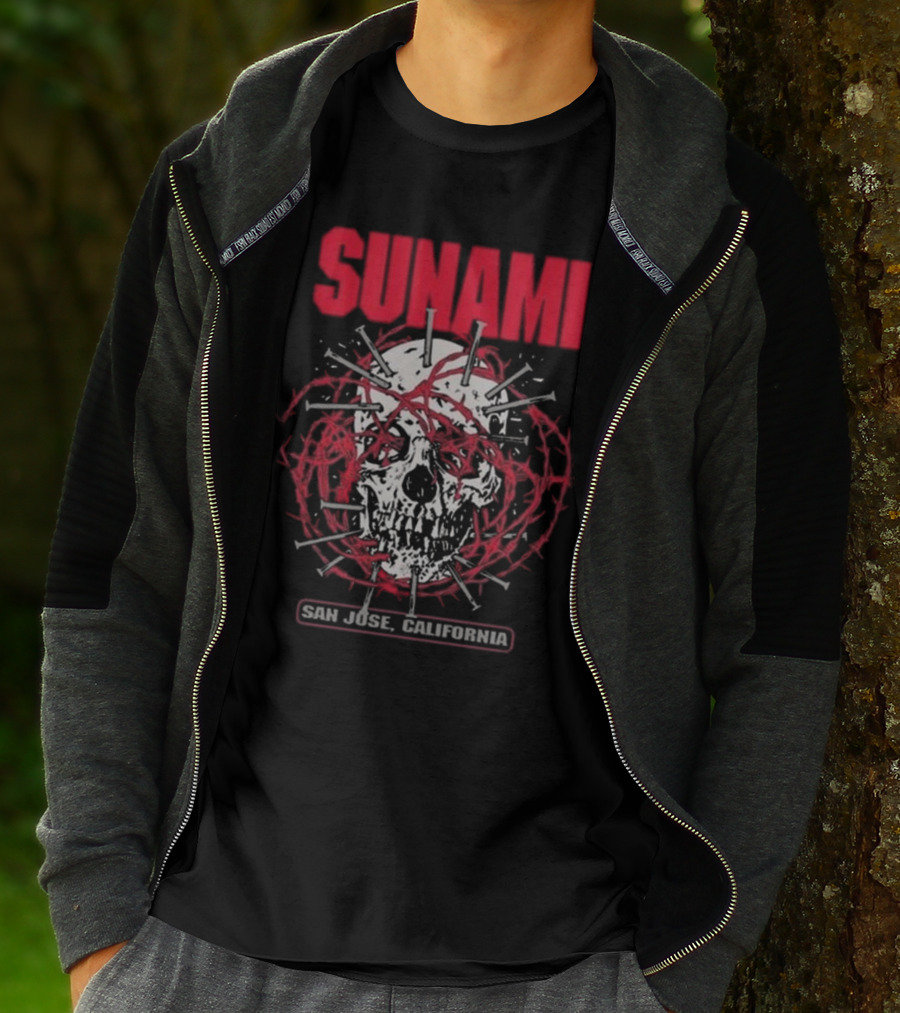 Sunami Skull San Jose California T-Shirt
