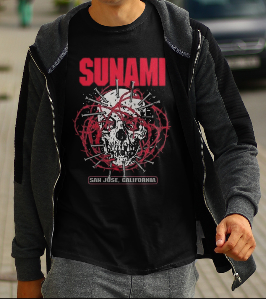 Sunami Skull San Jose California T-Shirt