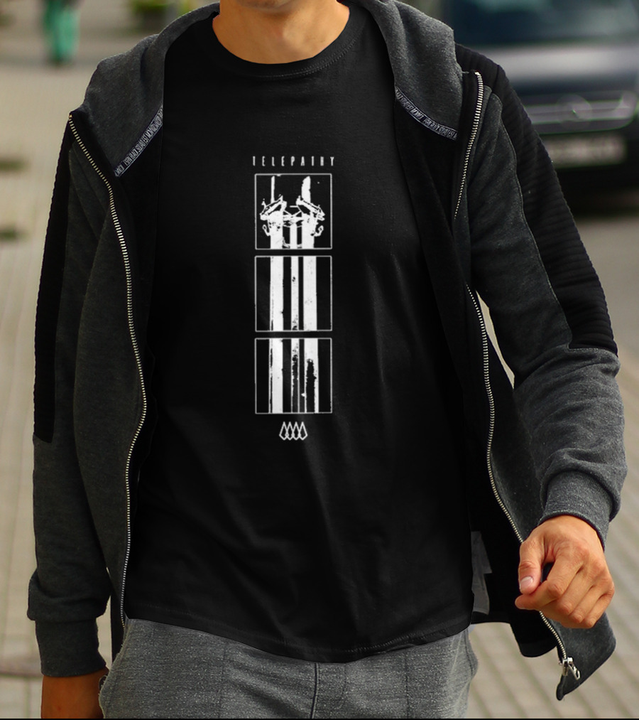 Telepathy Squares Elemental Pillars And Flames T-Shirt