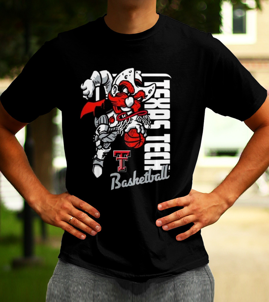 Texas Tech Red Raiders Basketball Mascot Dunk 2025 T-Shirt