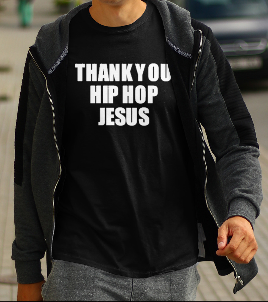 Thank You Hip Hop Jesus Bold Text Statement T-Shirt