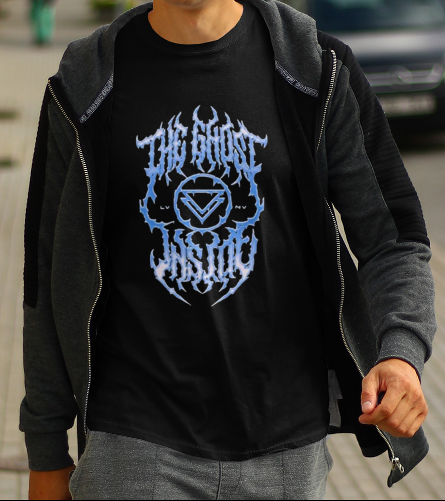 The Ghost Inside Death Metal Band Logo In Blue With Symbol T-Shirt