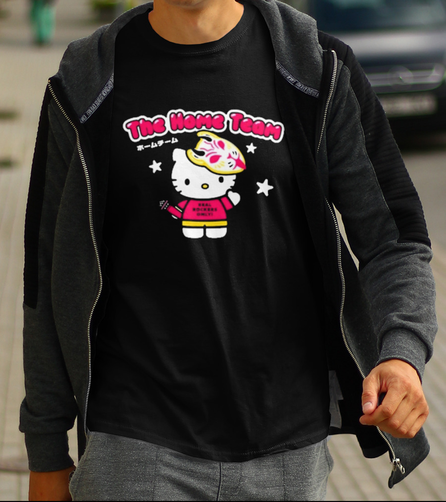 The Home Team Hello Kitty With Oni Mask And Stars T-Shirt