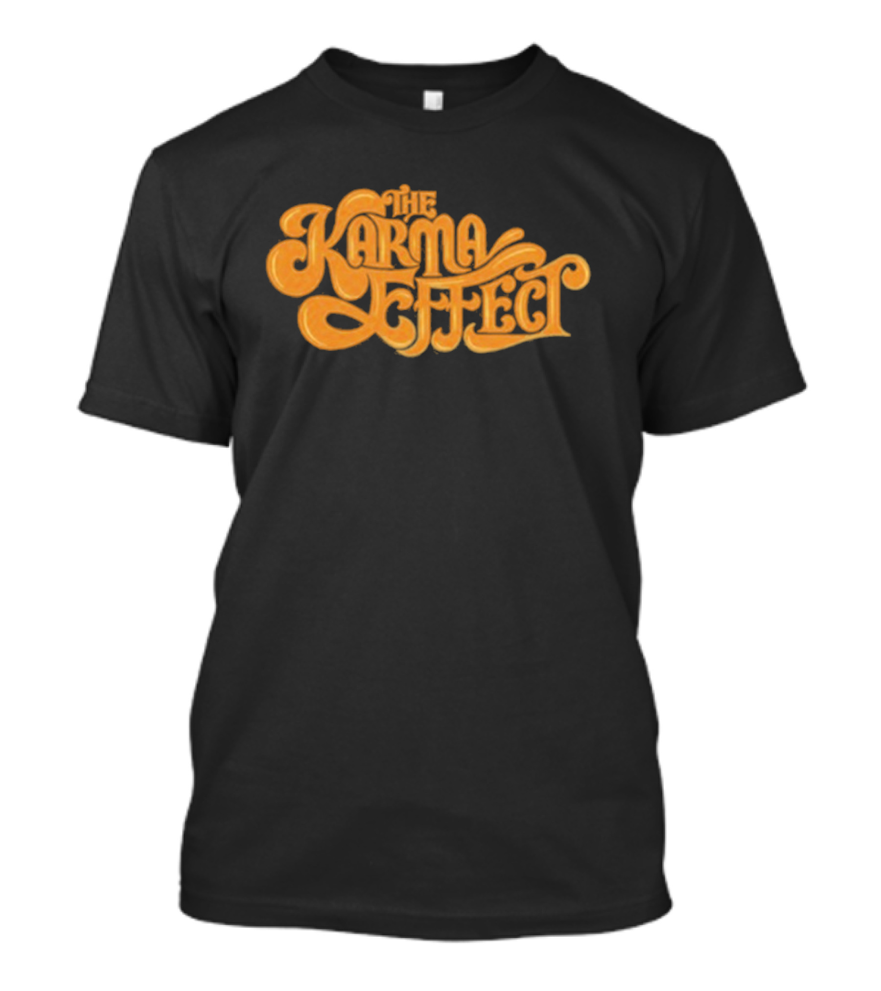 The Karma Effect Rustic Orange Curvy Script T-Shirt
