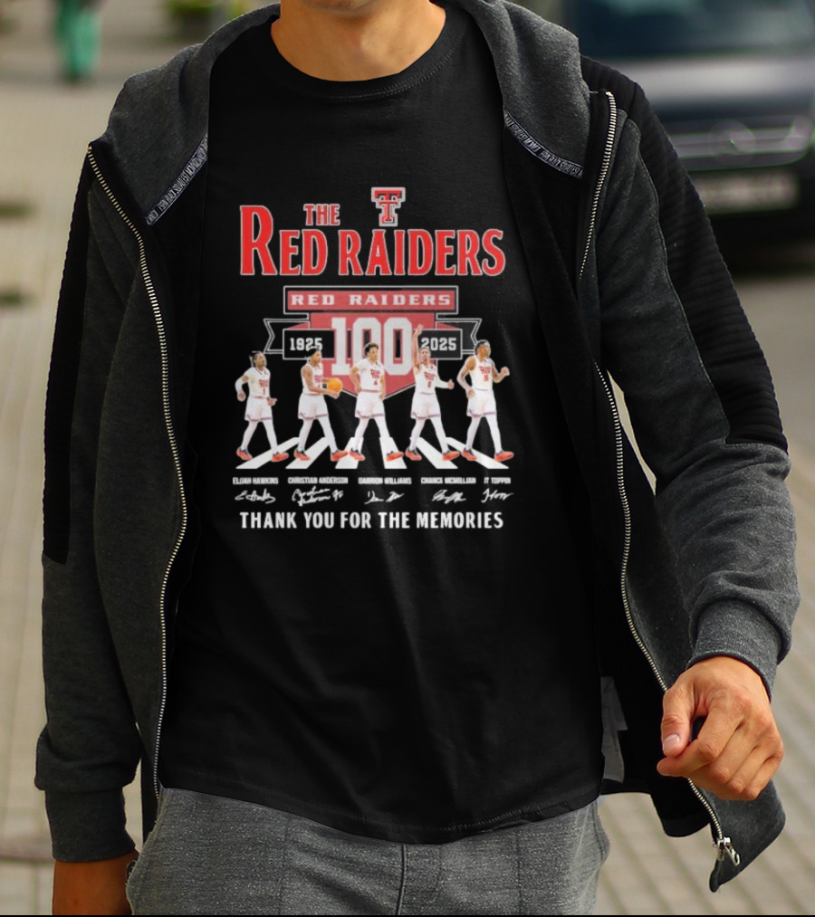 The Red Raiders Abbey Road 100 Years 1925 2025 Thank You For The Memories T-Shirt
