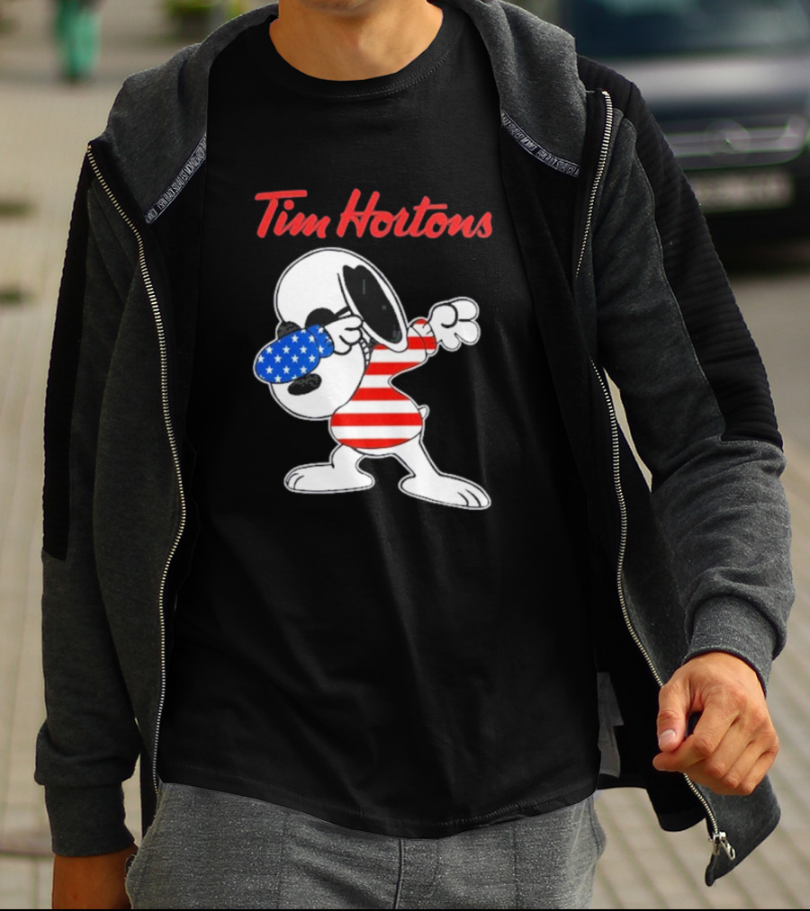 Tim Hortons Snoopy Dabbing American T-Shirt