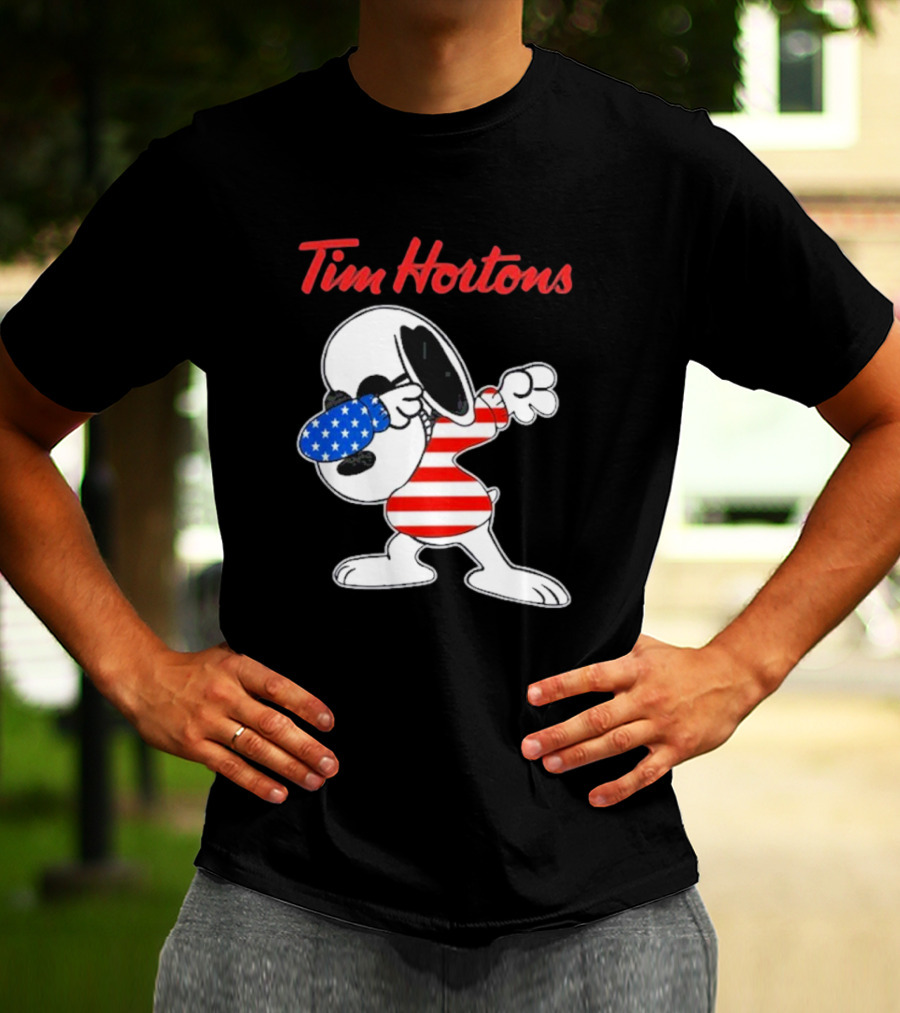 Tim Hortons Snoopy Dabbing American T-Shirt