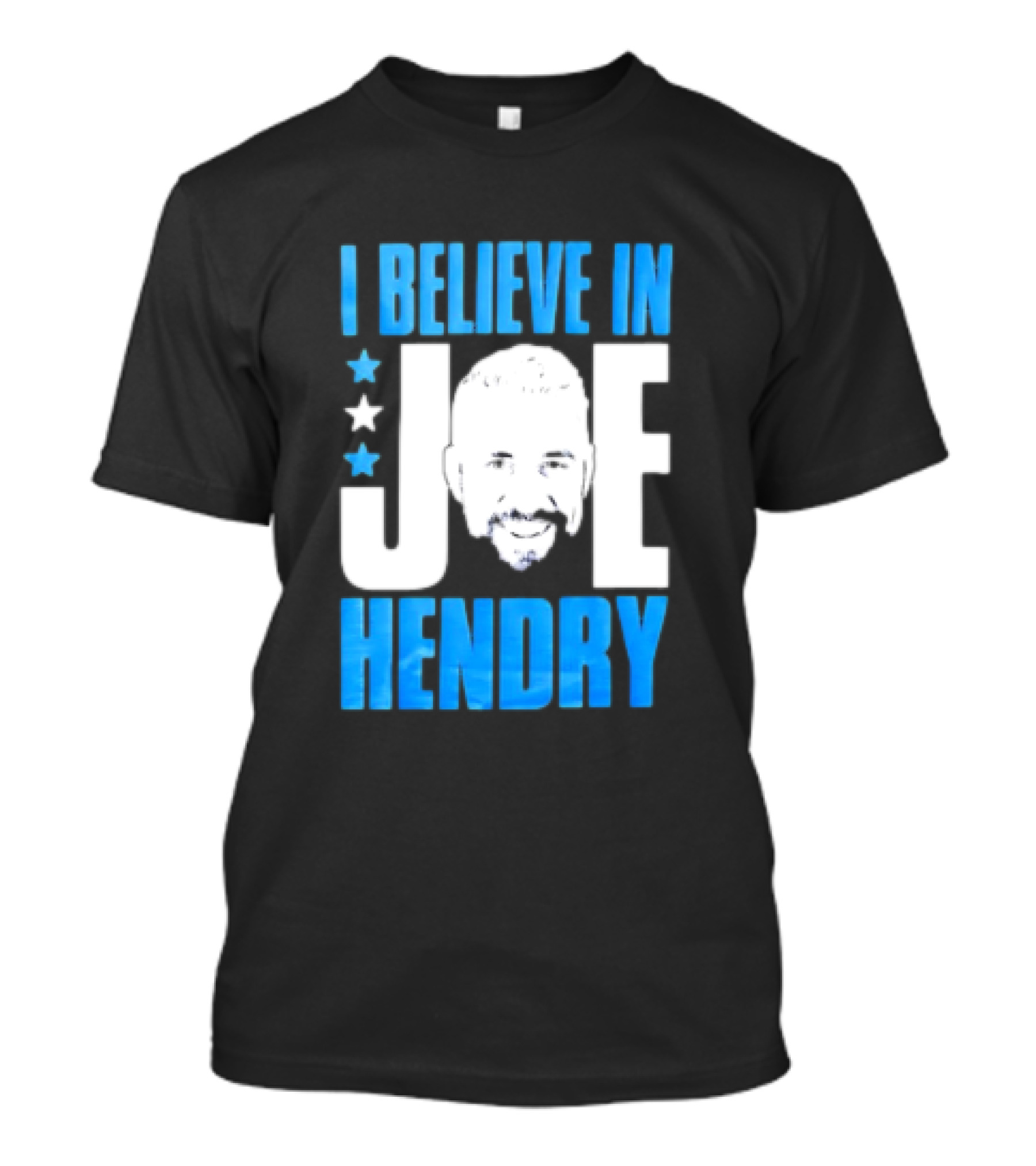 TNA I Believe In Joe Hendry Blue Text And Stars T-Shirt