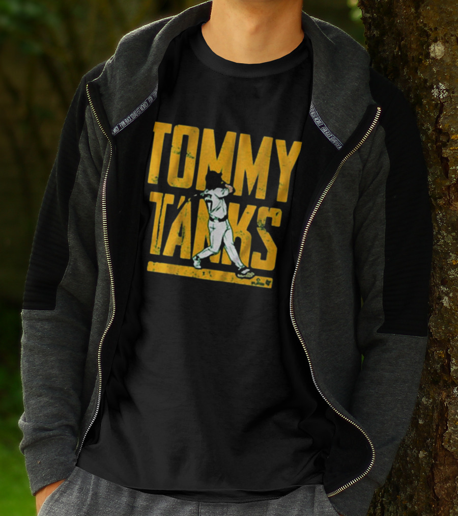 Tommy Tanks Baseball Player Silhouette T-Shirt
