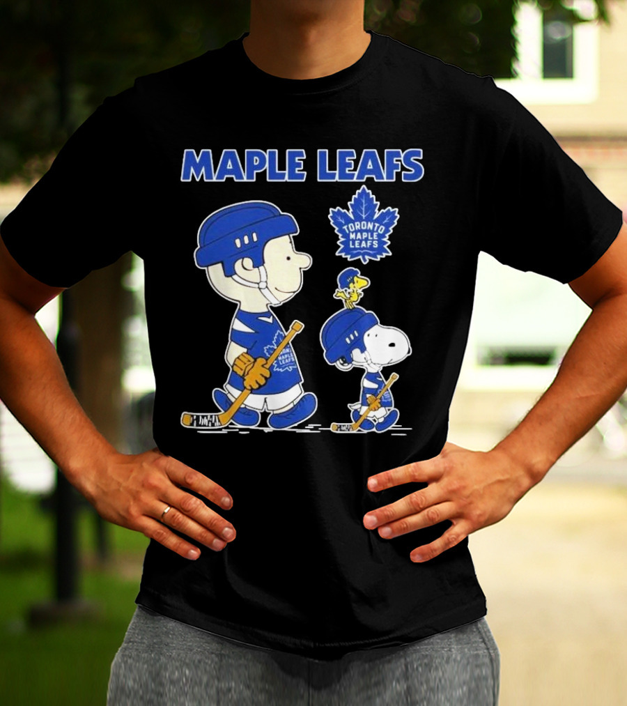 Toronto Maple Leafs Peanuts Snoopy Hockey 2025 Charlie Brown Woodstock T-Shirt