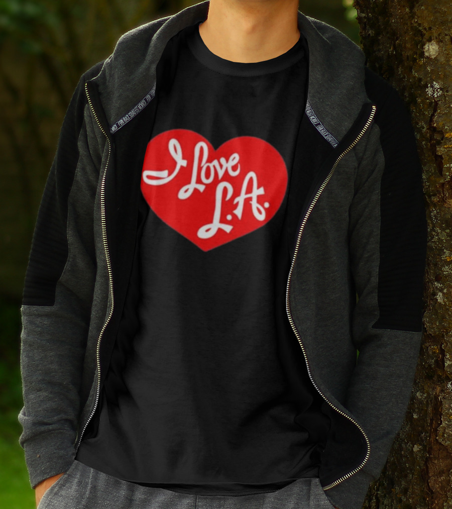 Tourist I Love LA Red Heart Icon T-Shirt
