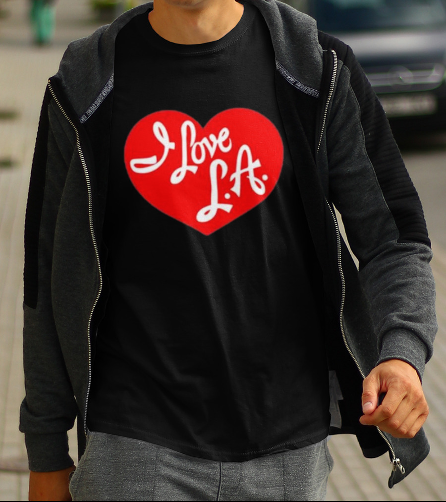 Tourist I Love LA Red Heart Icon T-Shirt