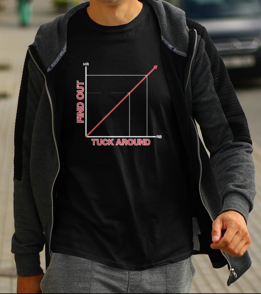 Tuck Around Find Out Linear Graph WitH RB And KB Axis T-Shirt