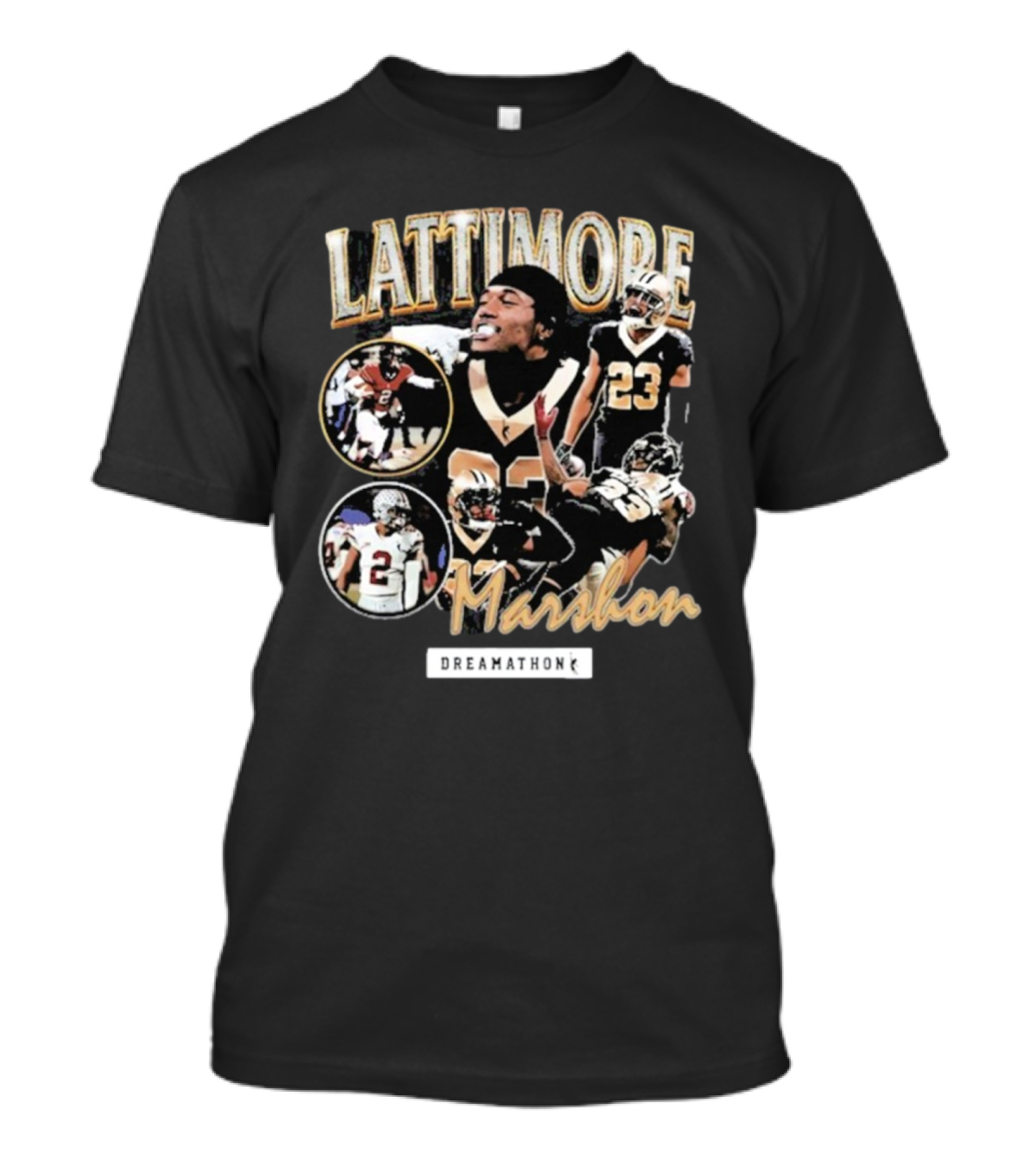 Lattimore Marshon Dreamathon Football Tribute Imagery T-Shirt