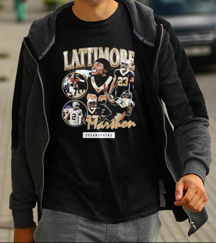 Lattimore Marshon Dreamathon Football Tribute Imagery T-Shirt