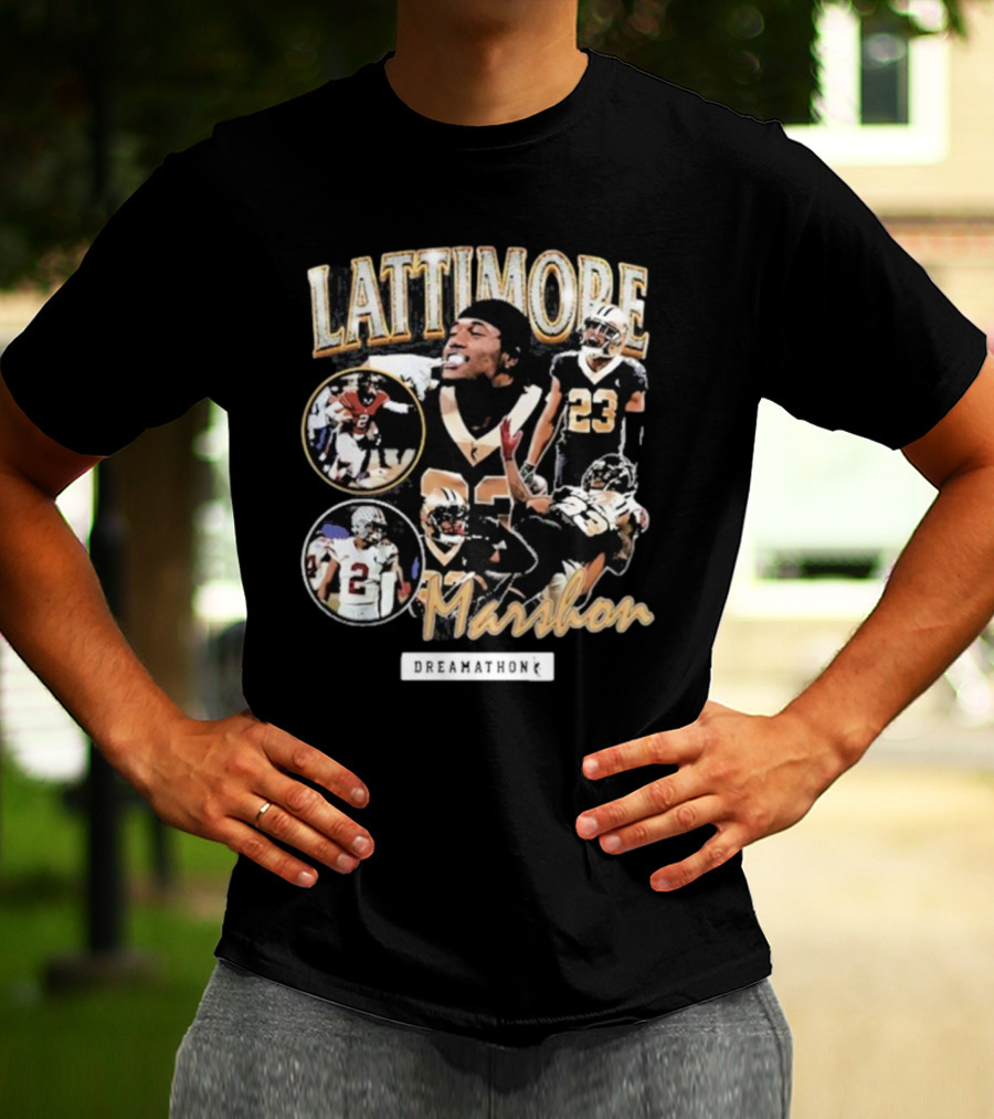 Lattimore Marshon Dreamathon Football Tribute Imagery T-Shirt