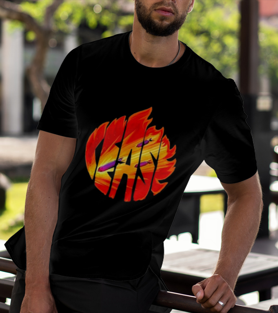 Cease Fire Flame Letters With Missiles T-Shirt