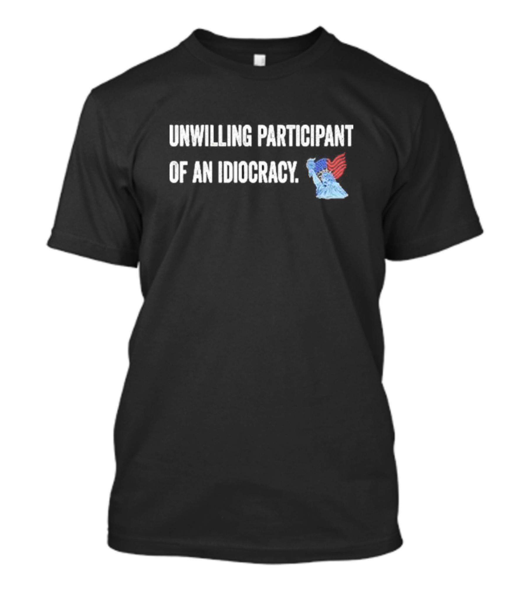 Unwilling Participant Of An Idiocracy Map Print T-Shirt