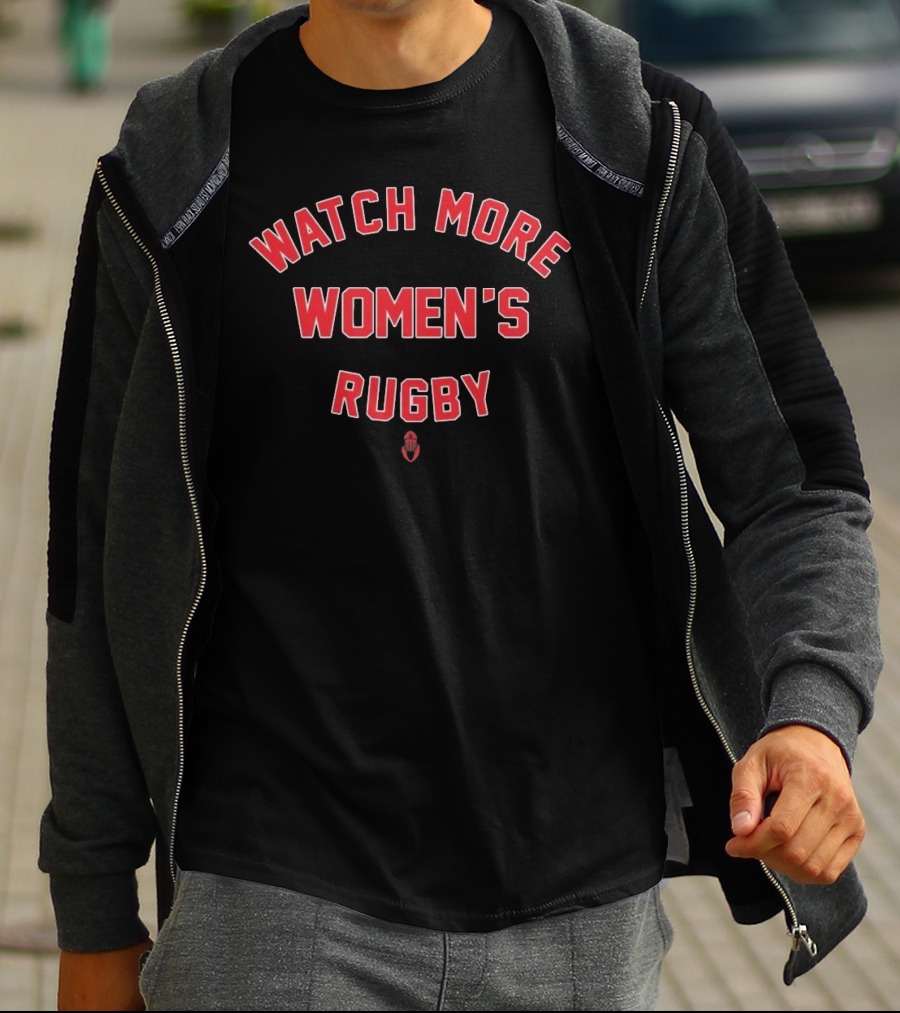 USRPA More Women’s Rugby Red Text With Logo T-Shirt