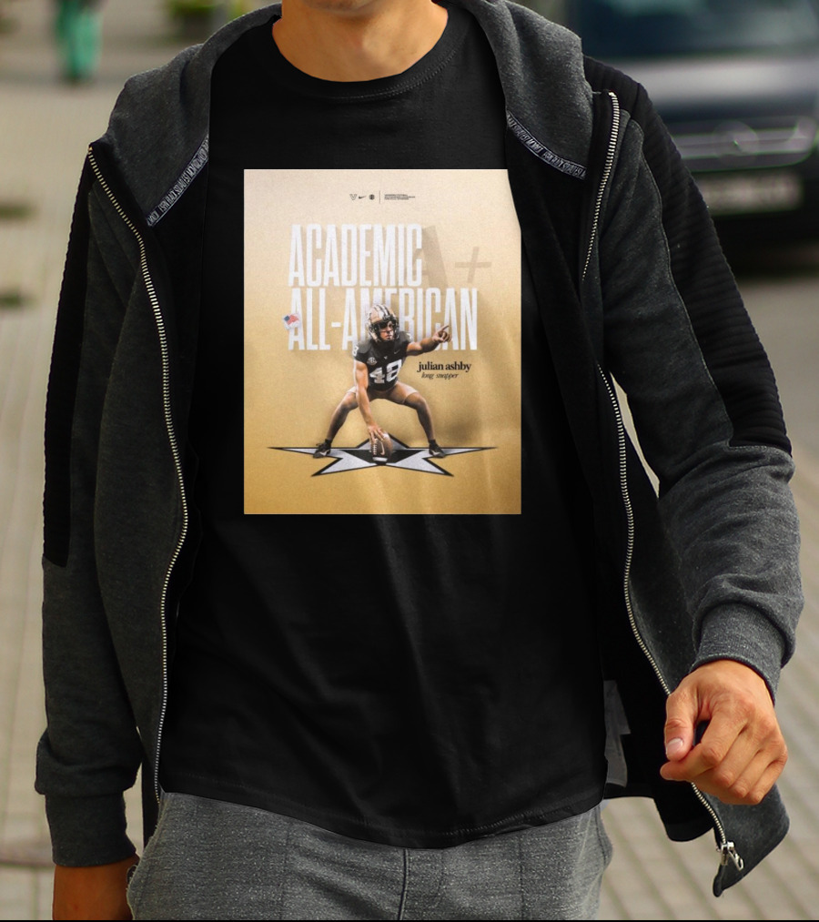 Vanderbilt Football Julian Ashby Academic All-American Long Snapper T-Shirt