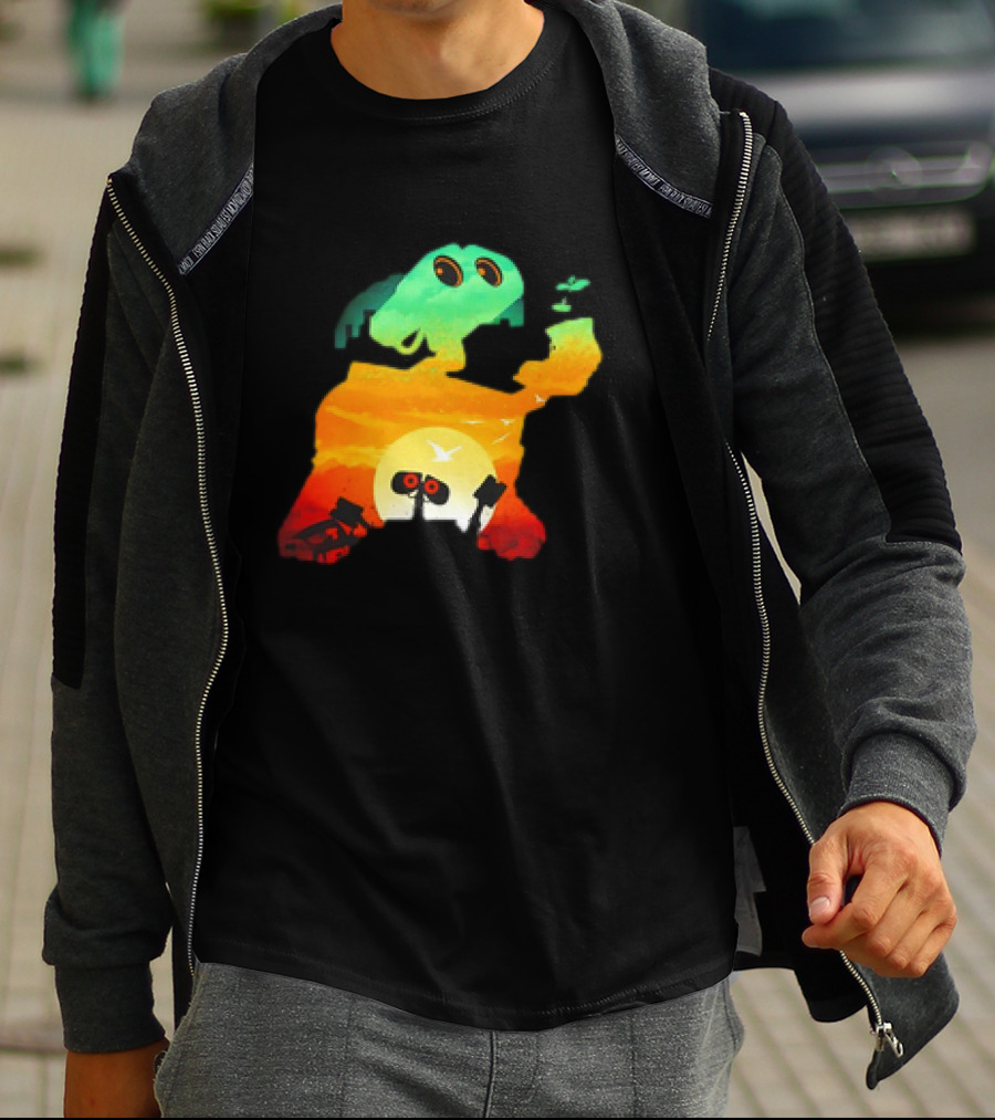 Wall-E Cosmic Recycler Sunset Silhouette T-Shirt