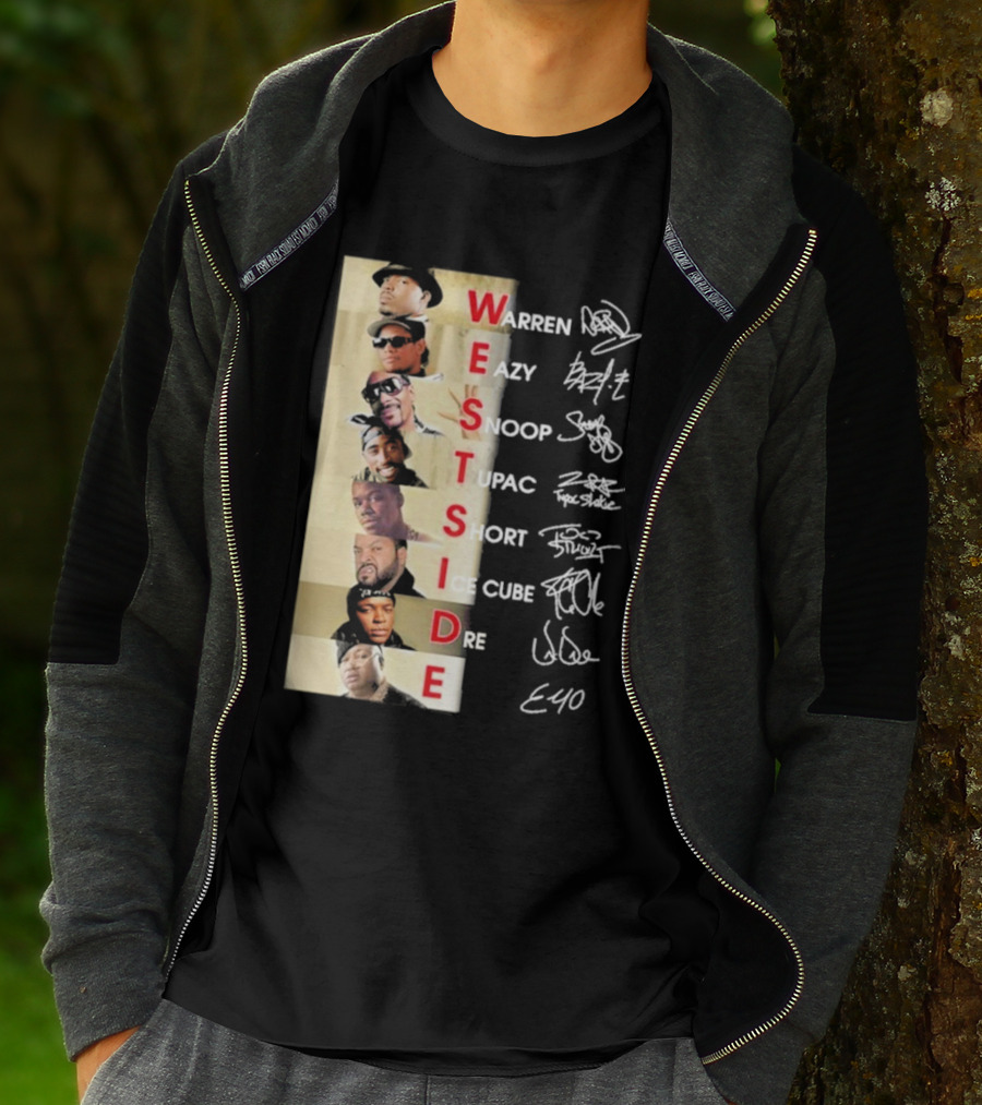 Warren Eazy Snoop Tupac Short Ice Cube Dre E40 Westside T-Shirt
