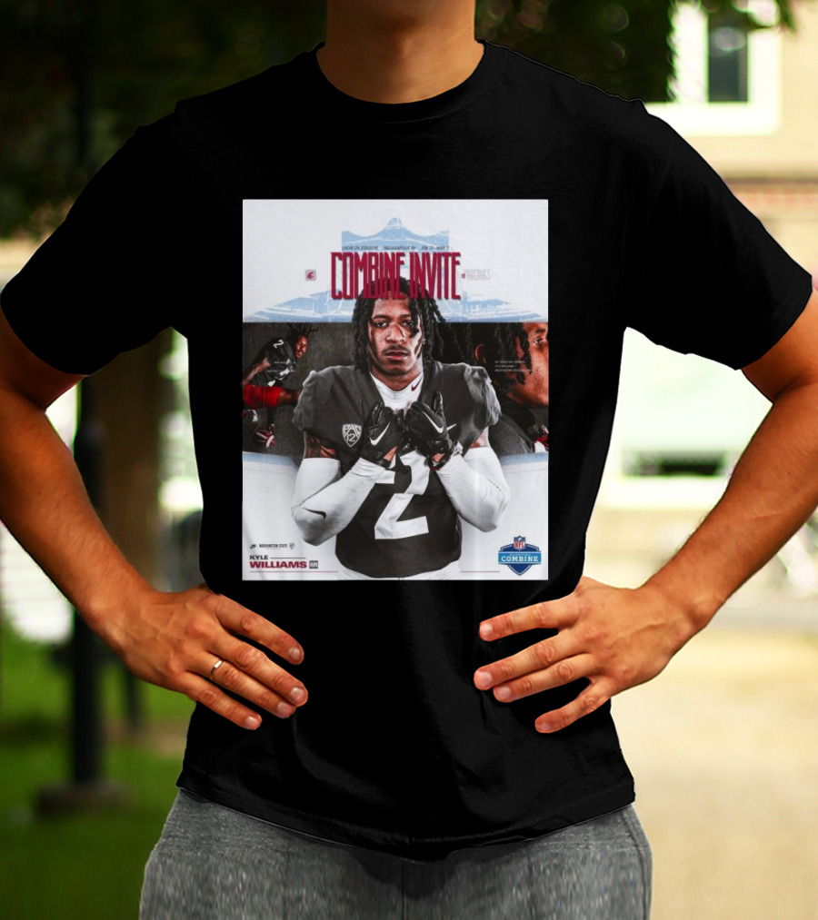 Lucas Oil Stadium NFL Combine Invite Kyle Williams Washington State Cougars Indianapolis 2025 T-Shirt